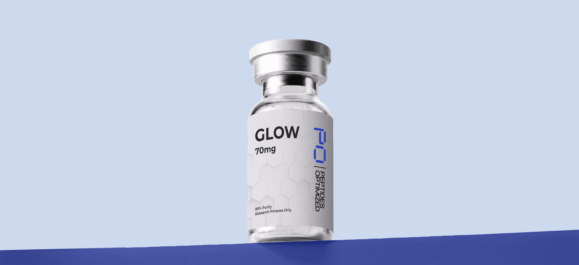 Glow research peptide vial - Peptides Optimized